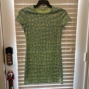 Green w/flowers dress